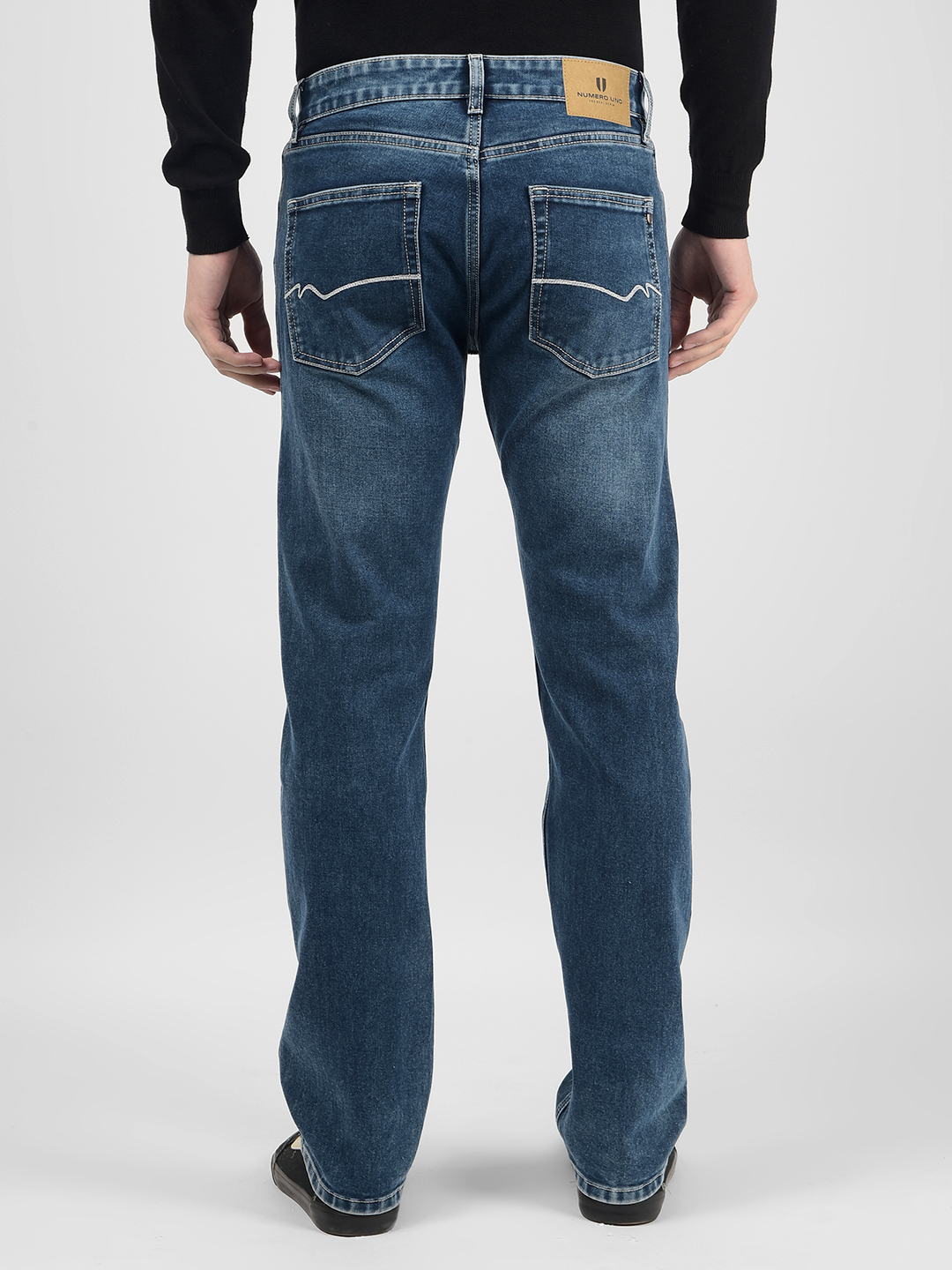 Numero Uno Men Solid Blue Jeans
